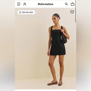Reformation Elegant Black Mini Dress